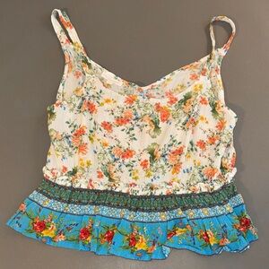 Rachel Ashwell Floral Boho Camisole Top Size S